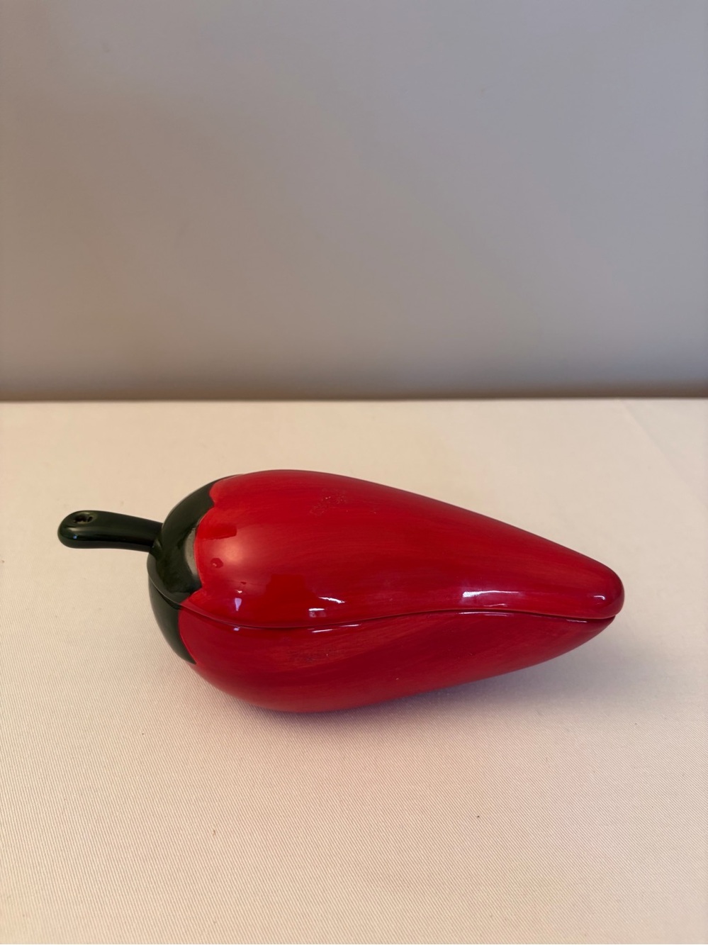 Ceramic Red Chili Pepper Salsa & Condiment Server with Spoon